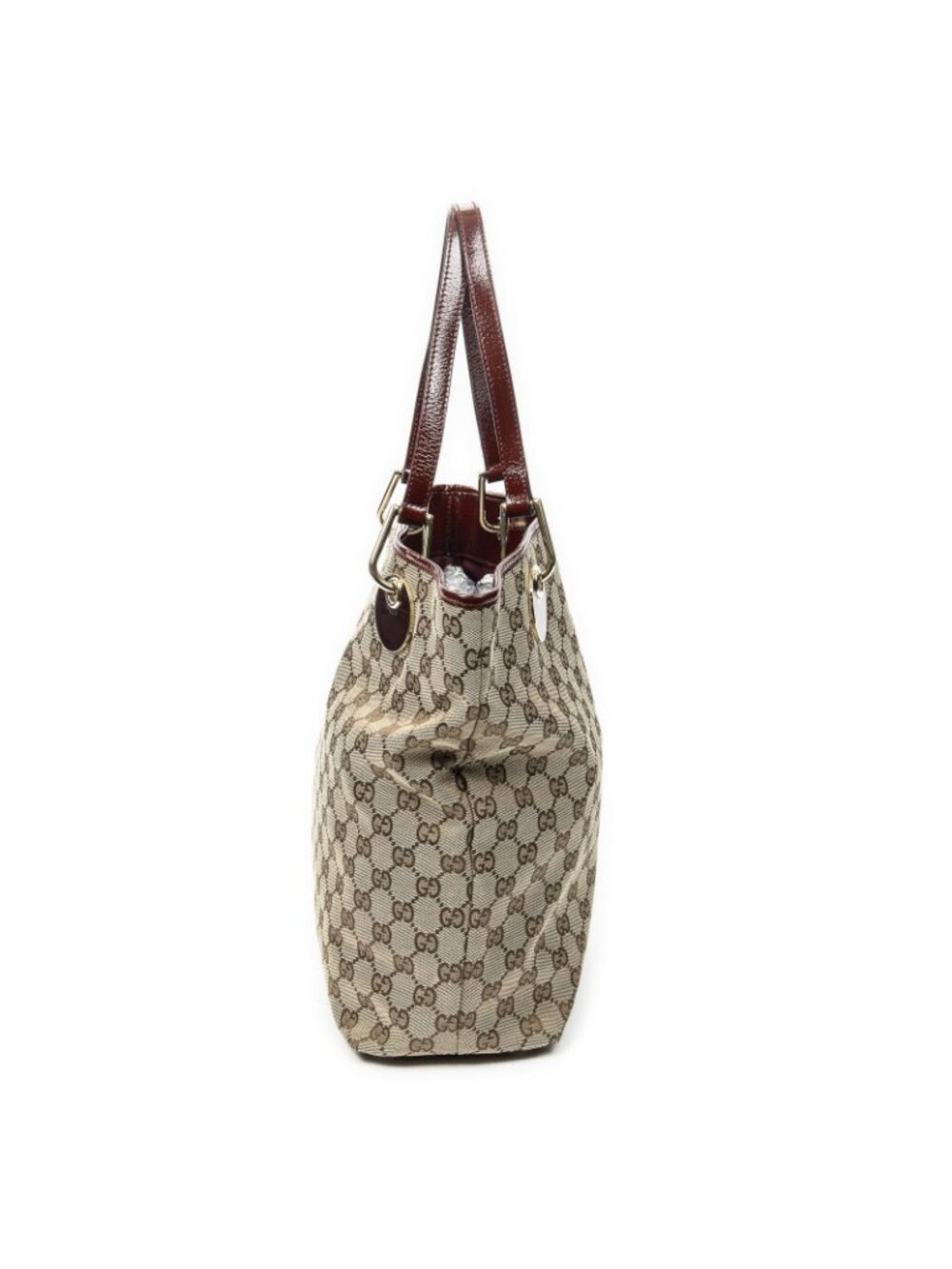 Gucci Eclipse Tote Maroon Beige GG Canvas - Picture 4 of 10